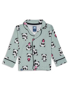 panda printed kids night dress suit