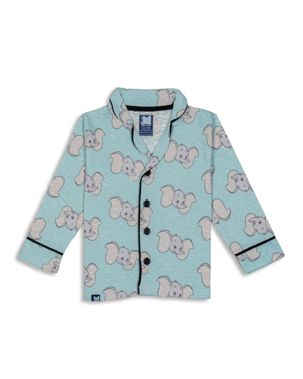 elephant printed kids night dress front