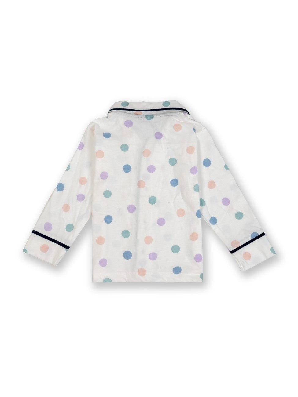 polka dots printed kids night dress set