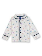 polka dots printed kids night dress top