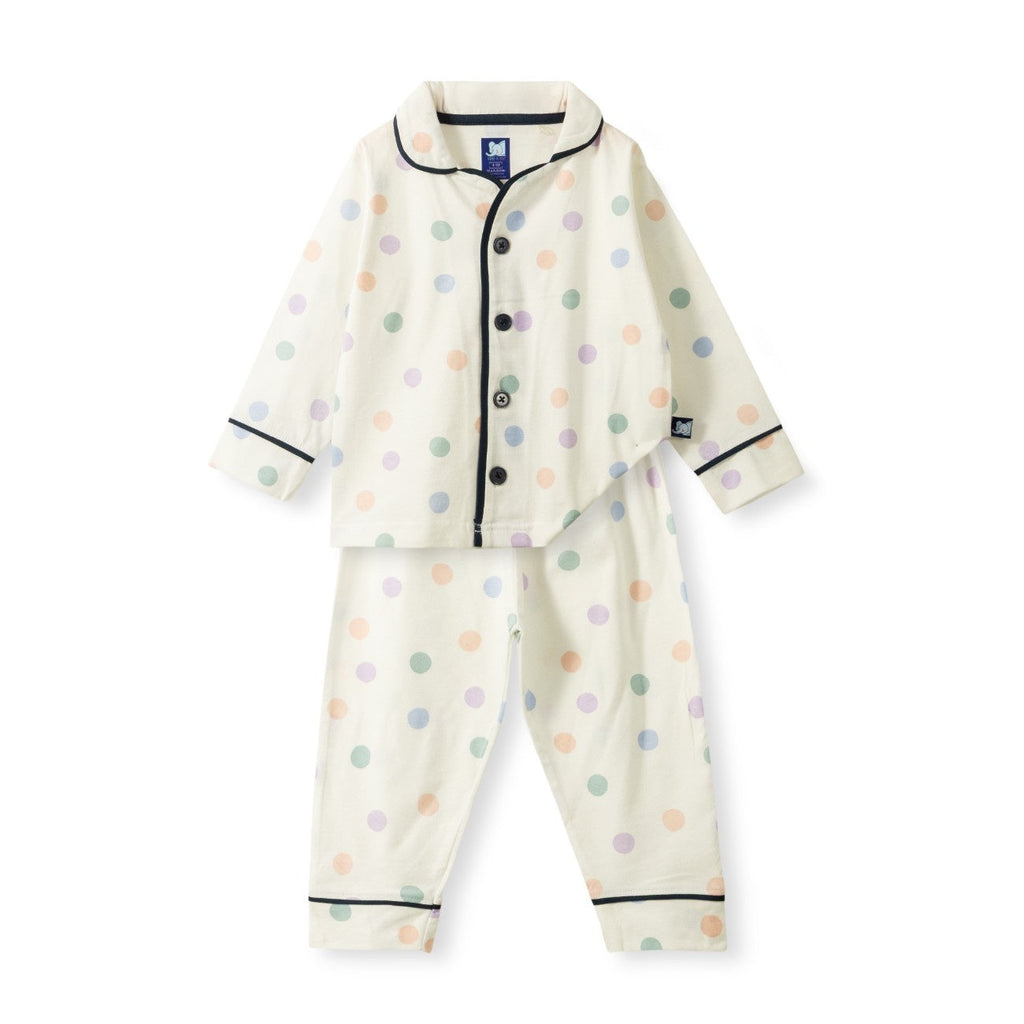 polka dots printed kids night dress