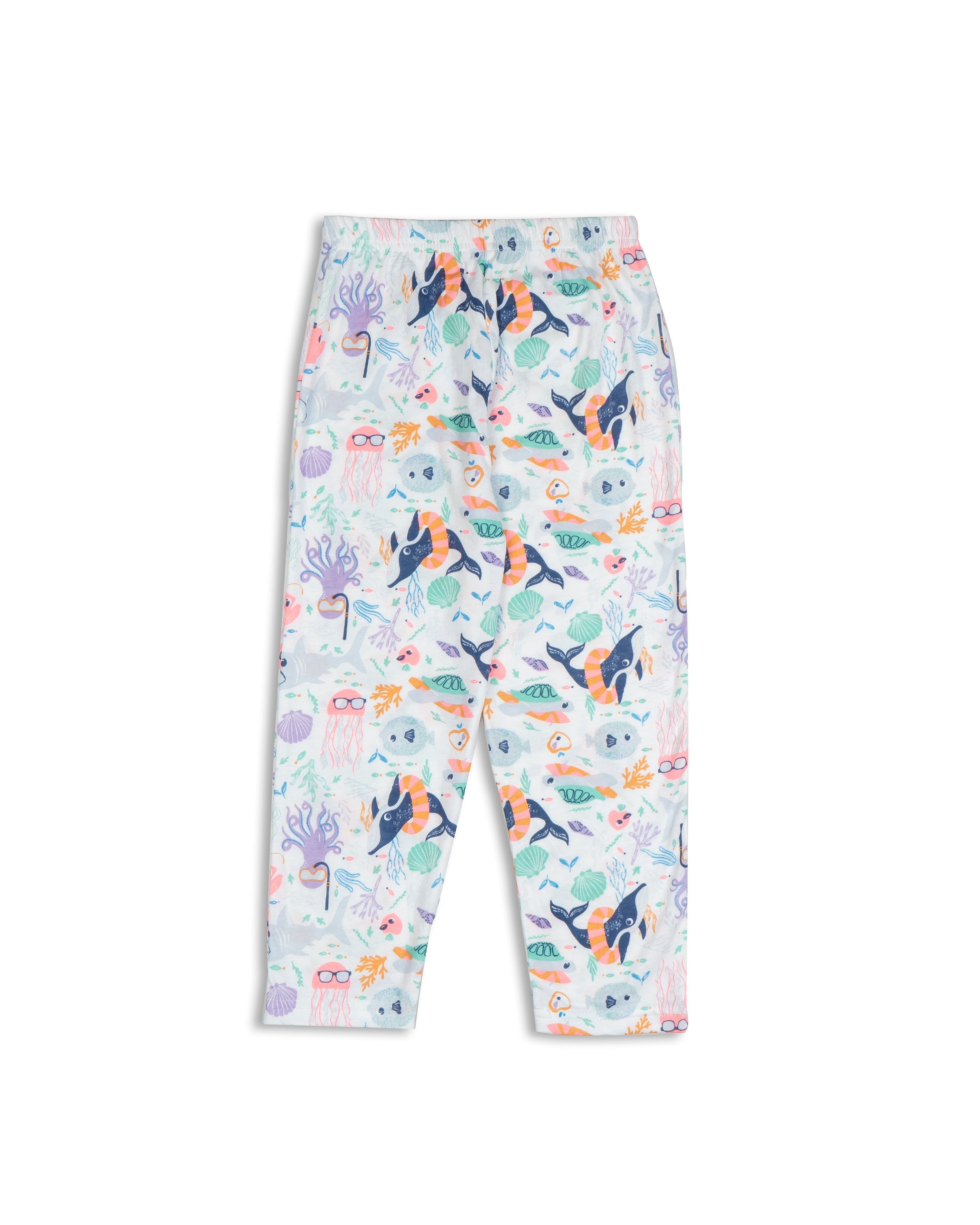 ocean animals kids tshirt pyjama pant