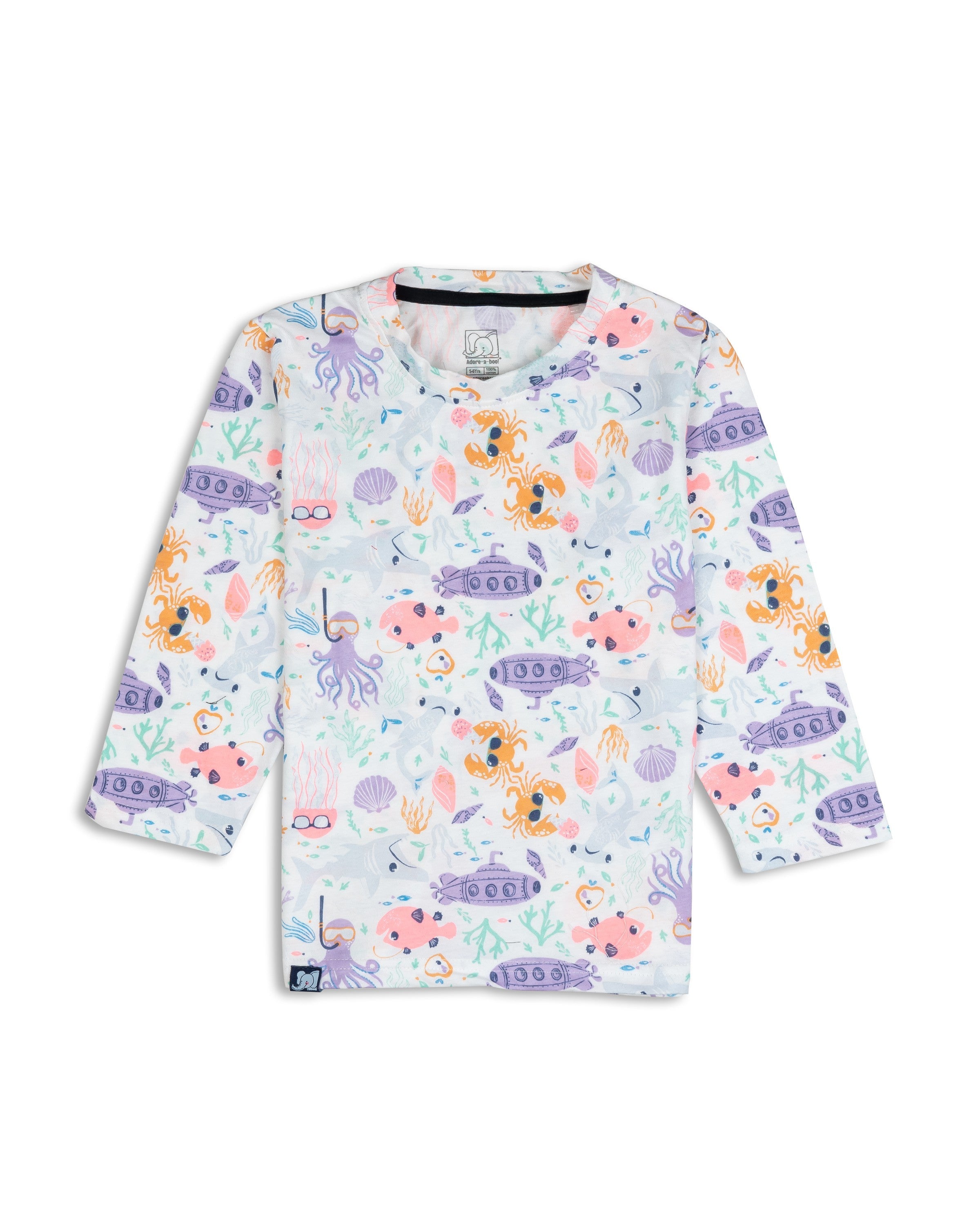 ocean animals kids tshirt 