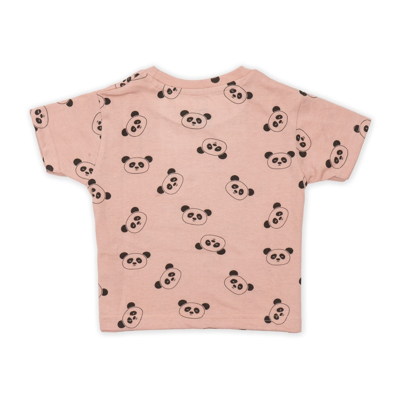 panda face printed cotton baby twin set back view
