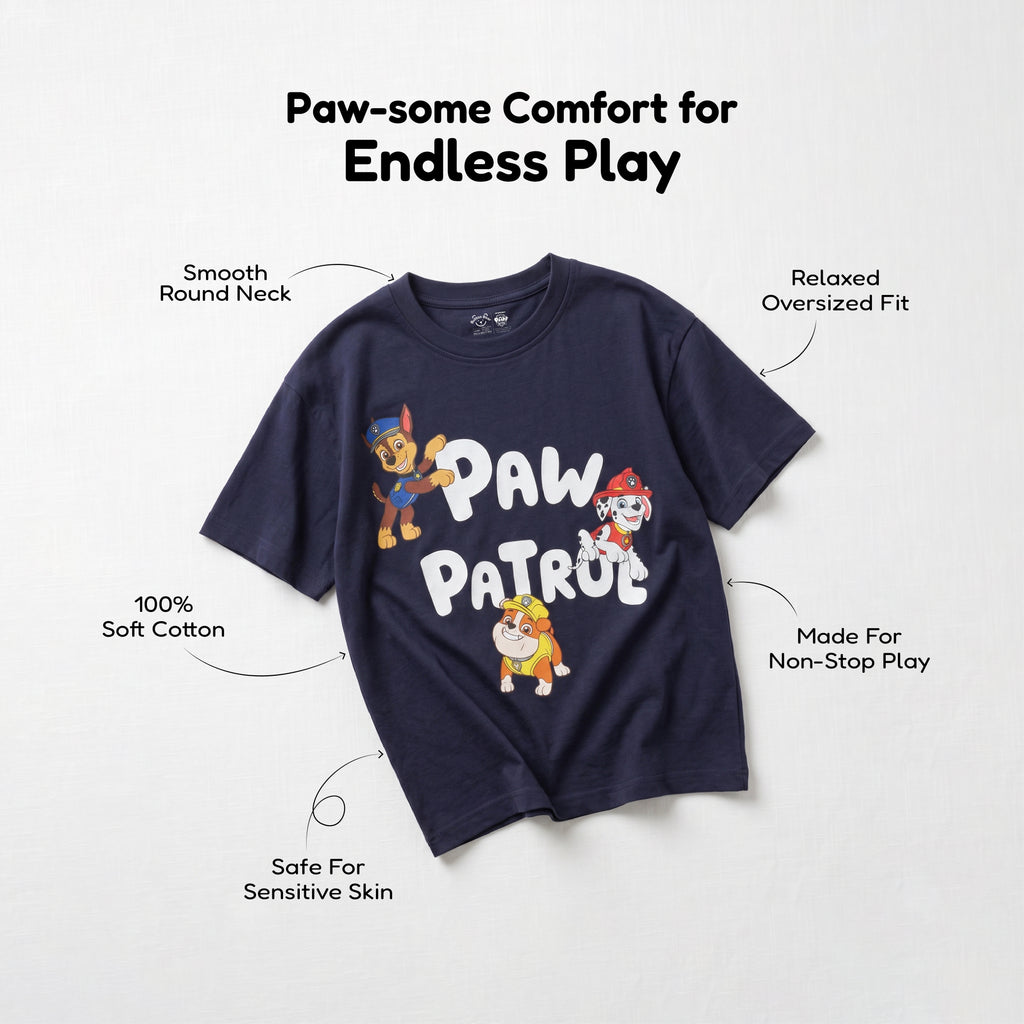 Paw Patrol Navy Blue Kids  T-Shirt