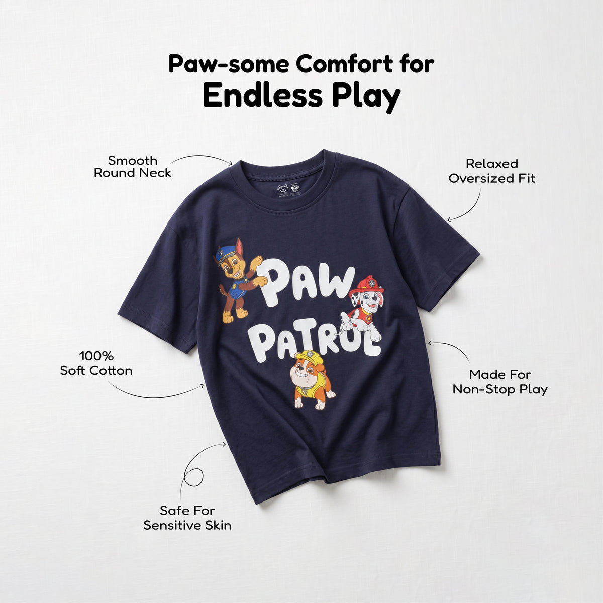 Paw Patrol Navy Blue Kids  T-Shirt