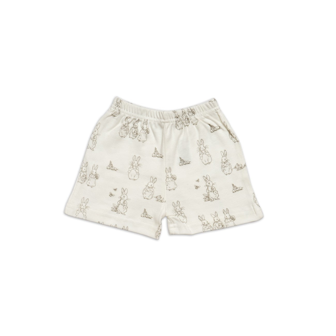 rabbit printed cotton baby clothes shorts set