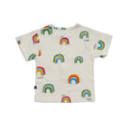 rainbow printed cotton baby clothes back view