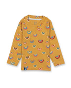 rainbow printed full sleeve kids tshirt pajama set