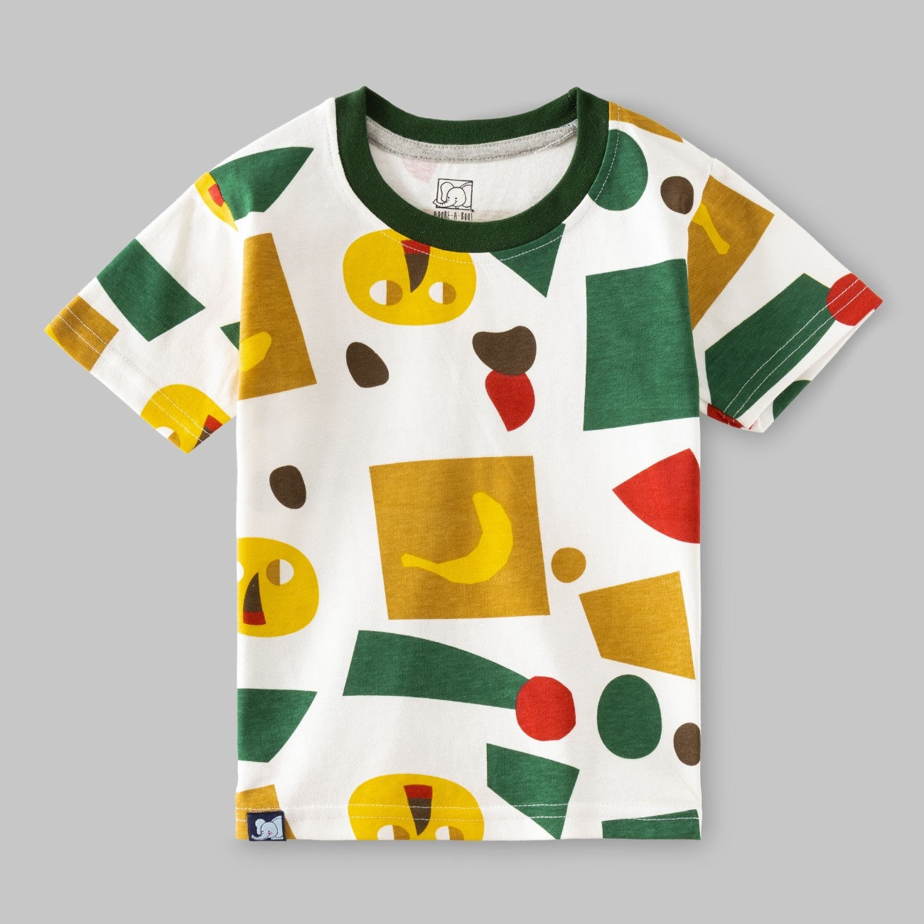 colour shapes printed kids clothing set tshirt