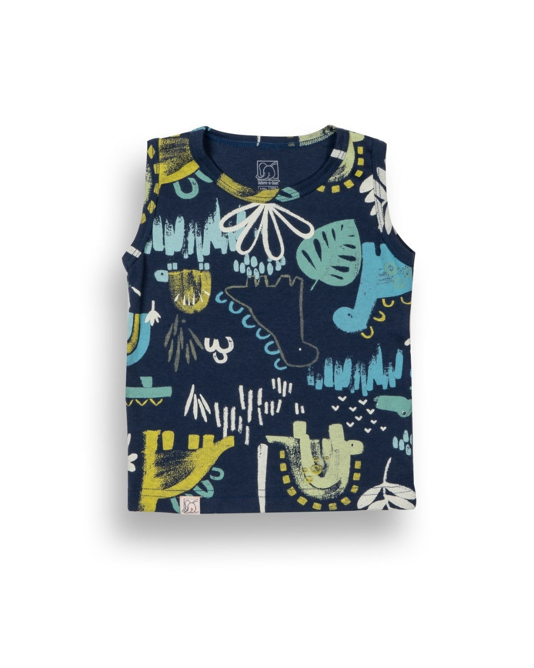 Sketchy Animals Blue Kids Clothing Set tshirt