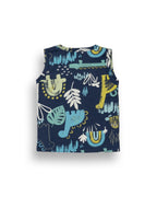 Sketchy Animals Blue Kids Clothing Set back