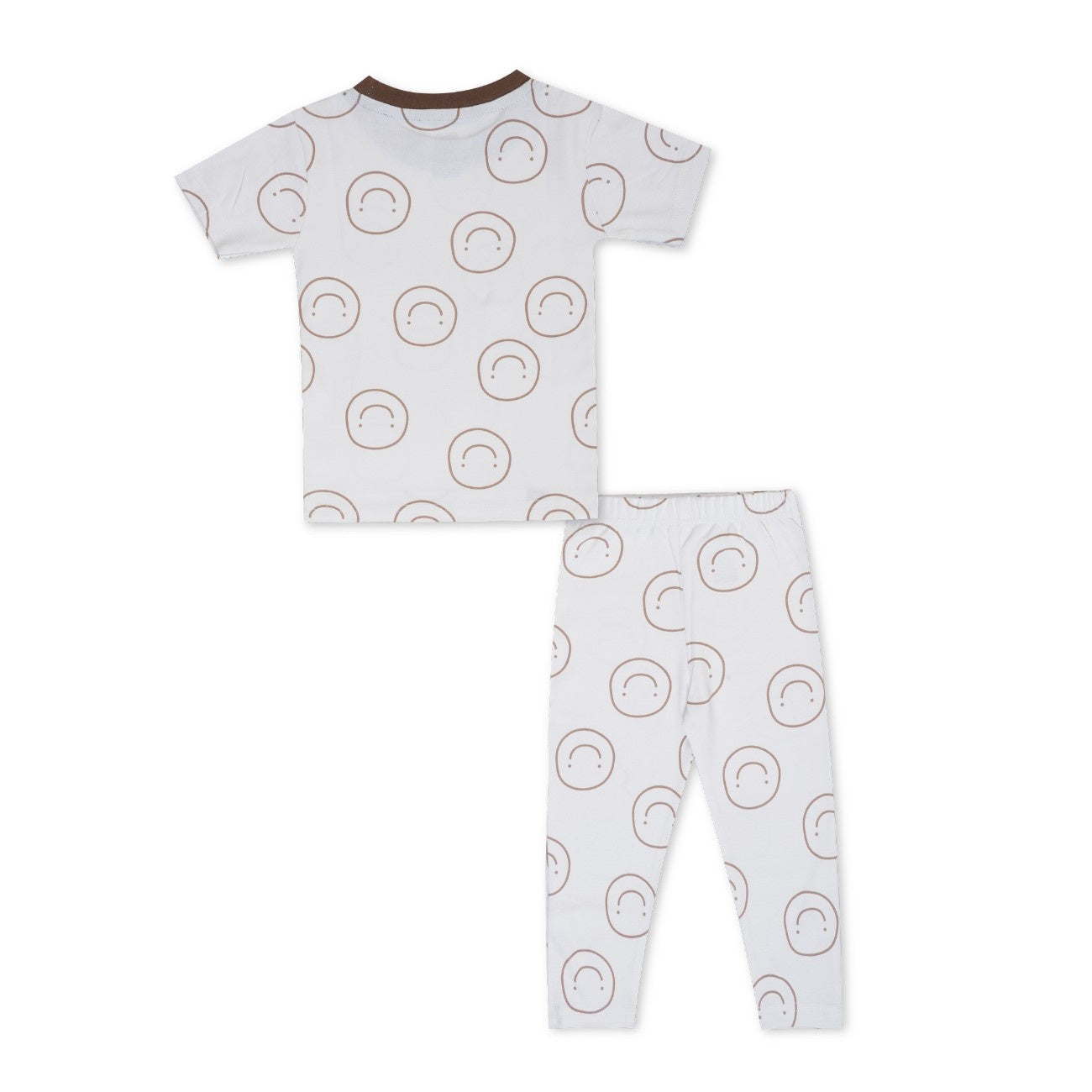 smiley printed night dress pyjama set back