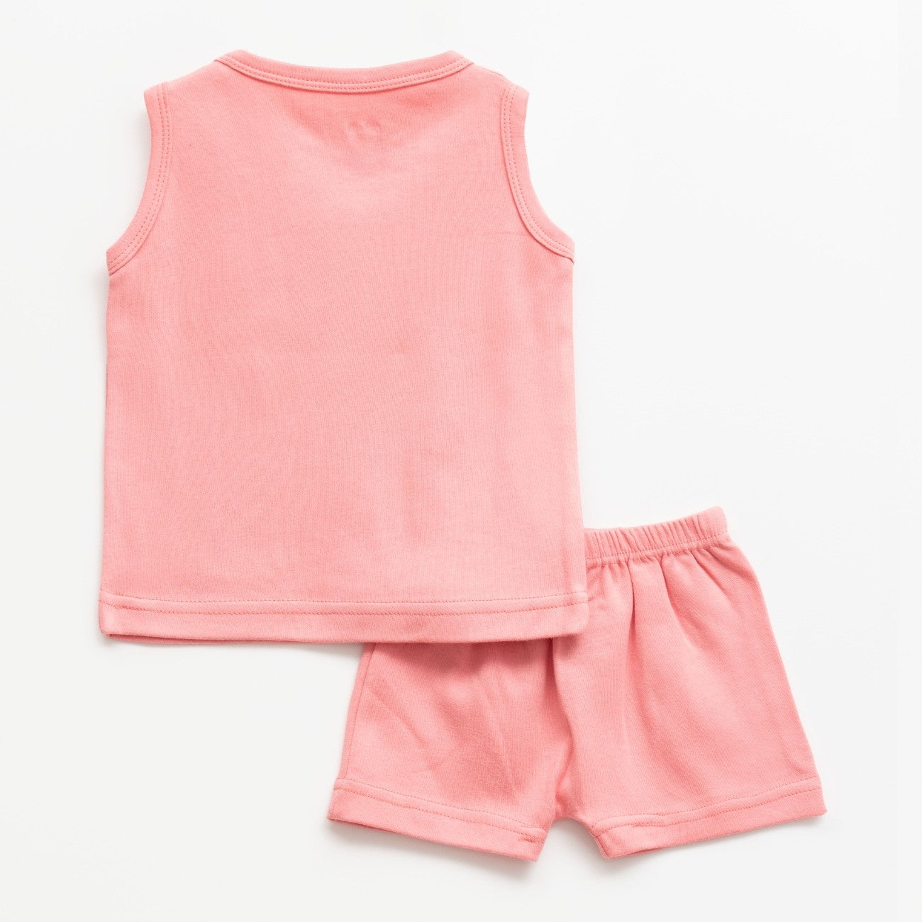Solid Pink Kids Clothing Set back