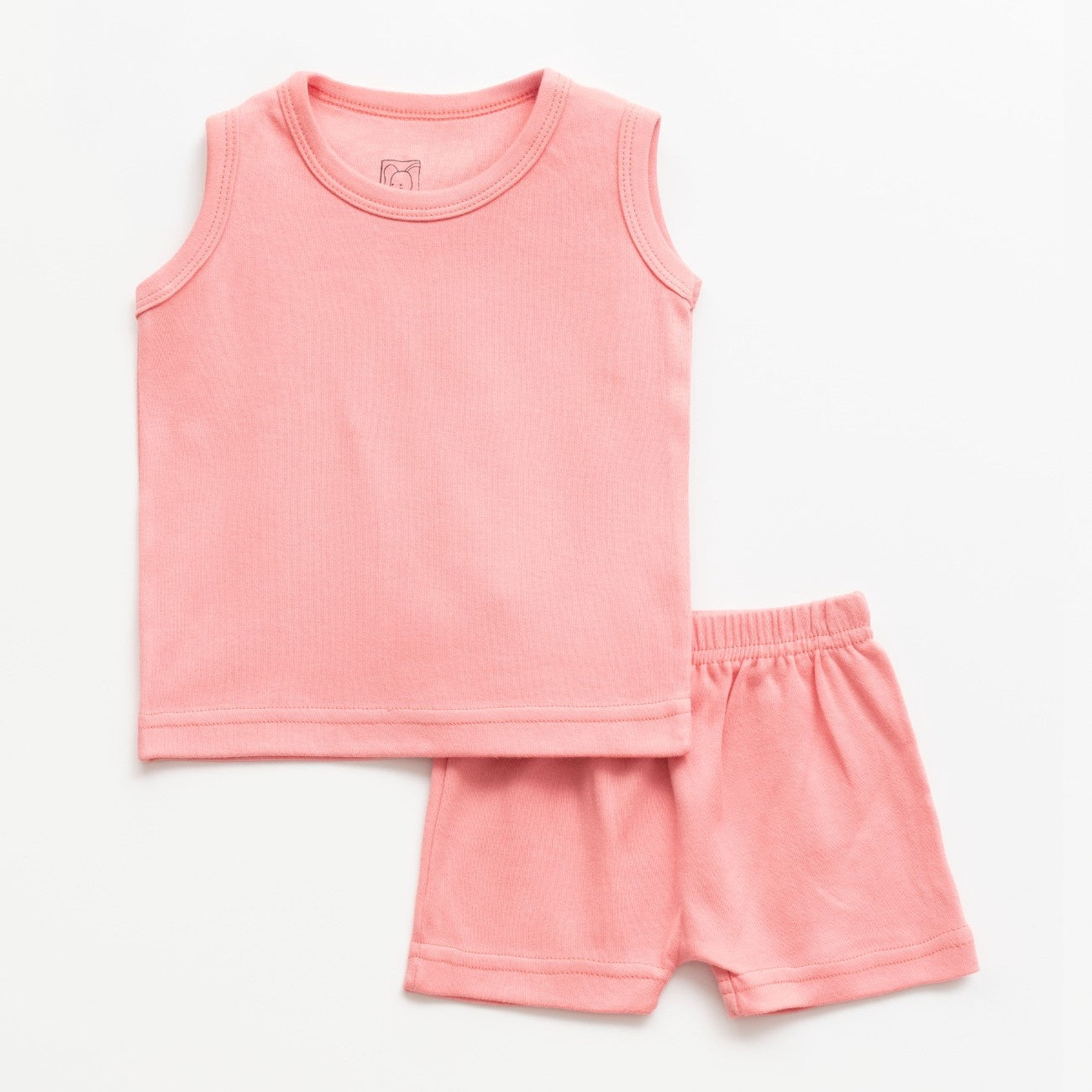 Solid Pink Kids Clothing Set front