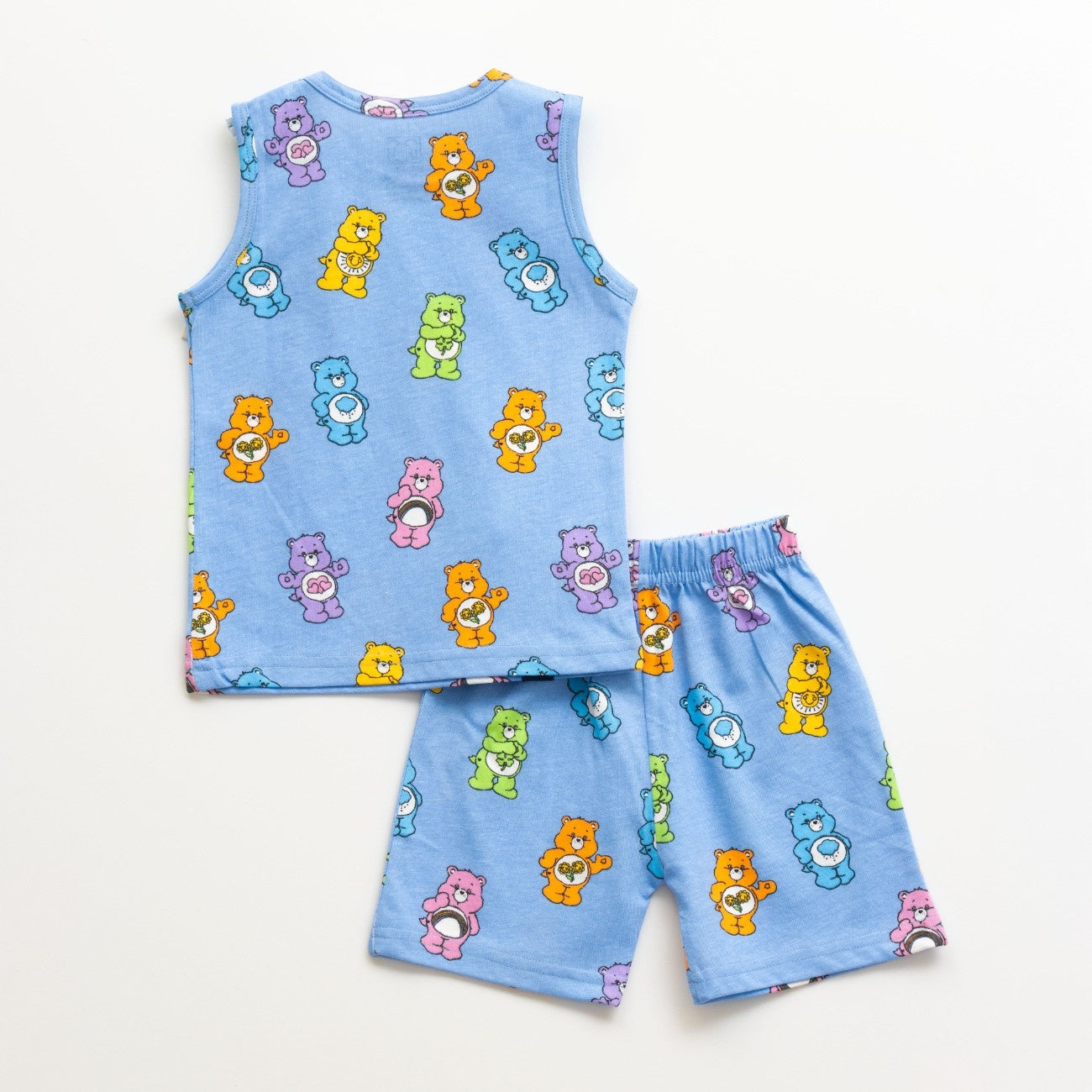 Teddy Printed Blue Kids Clothing Set back