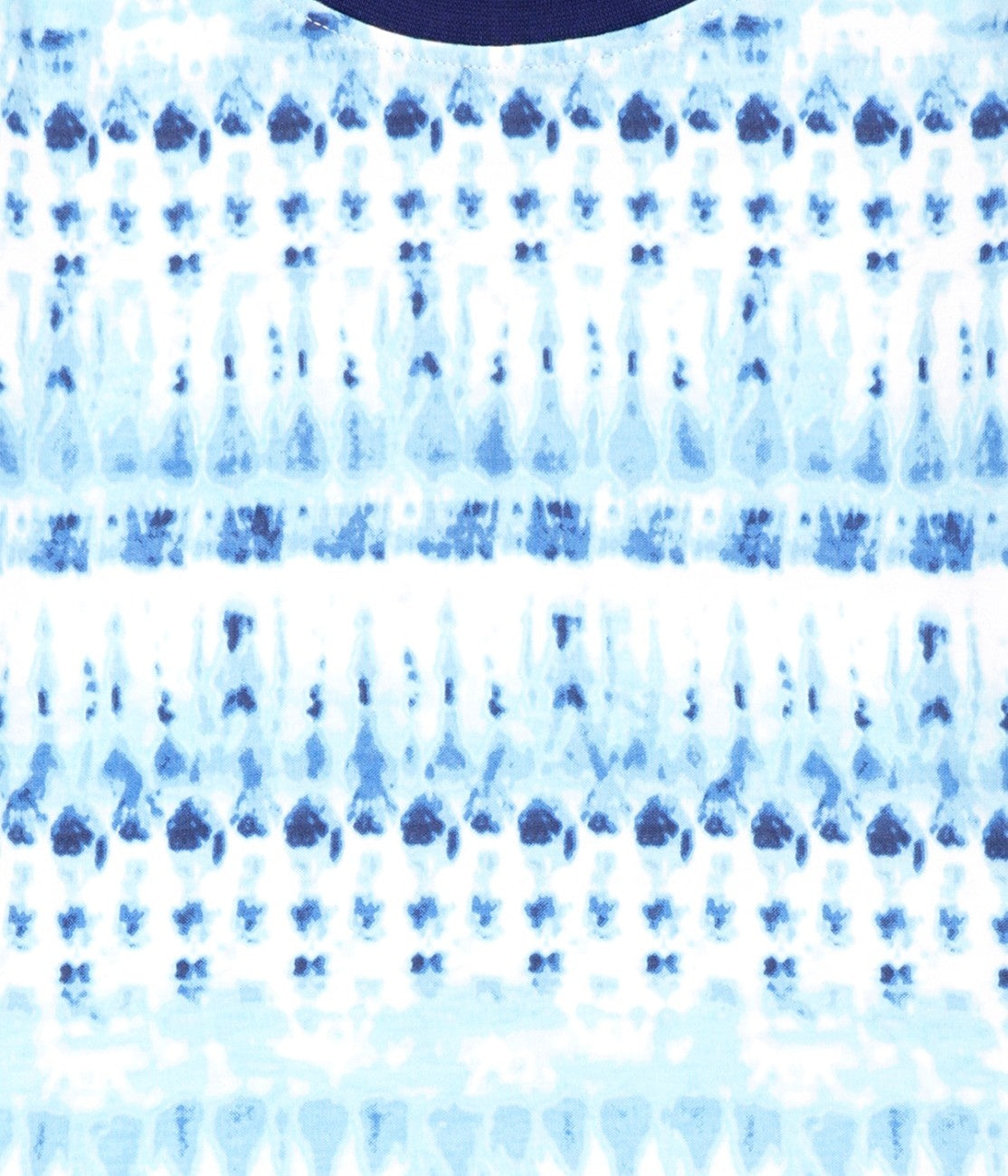 tie and dye blue kids clothing set closeup