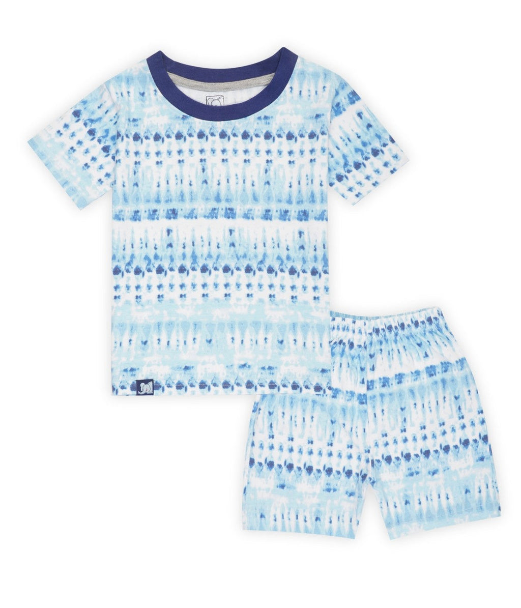tie and dye blue kids clothing set