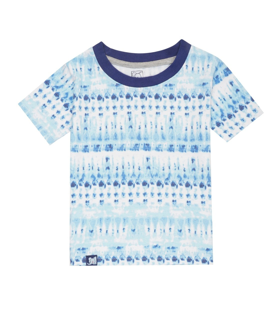 tie and dye blue kids cotton tshirt