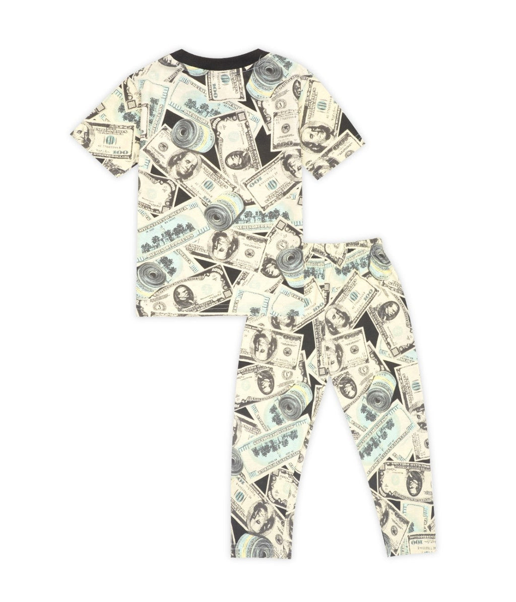 kids night dress us doller printed set back