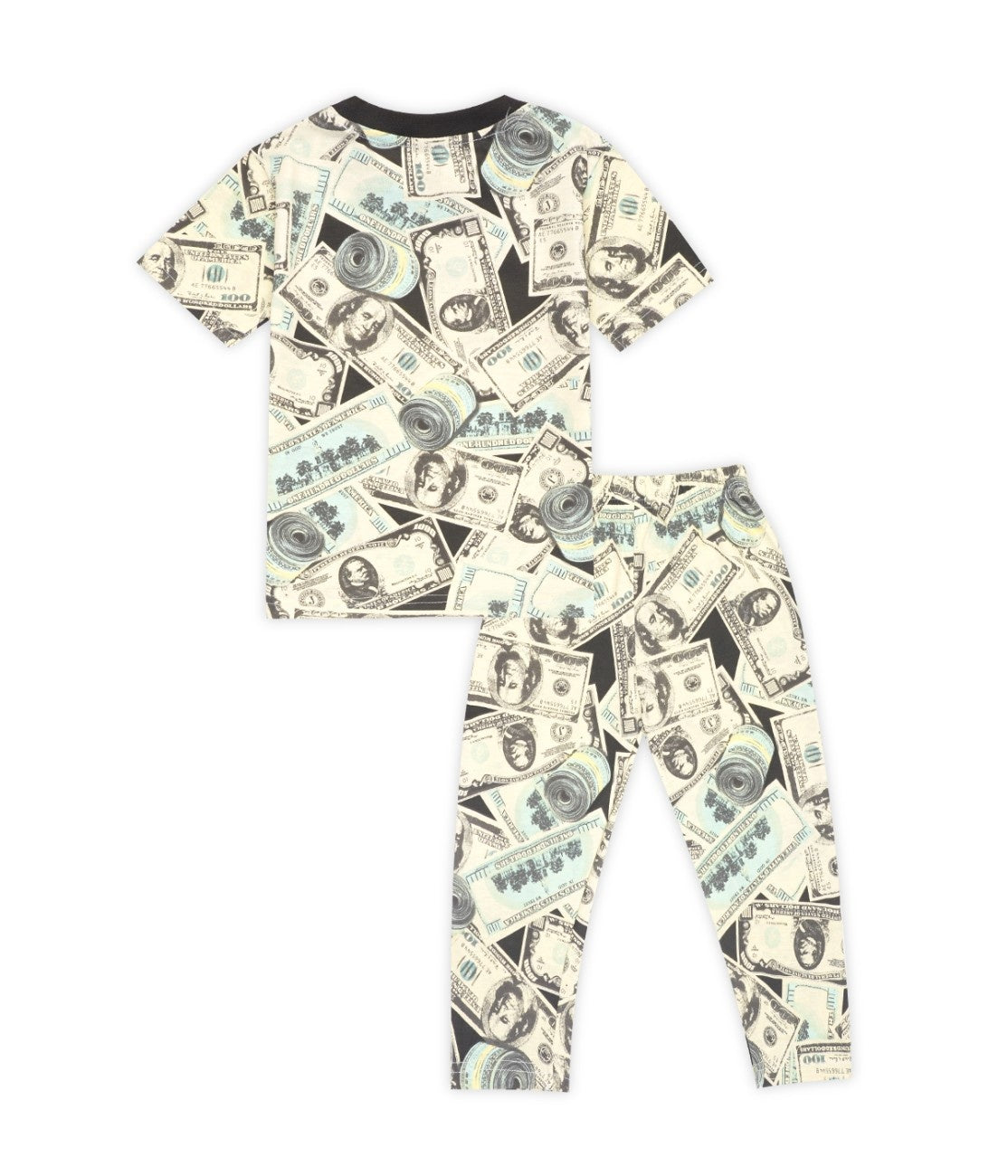 kids night dress us doller printed set back