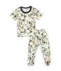 kids night dress us doller printed set