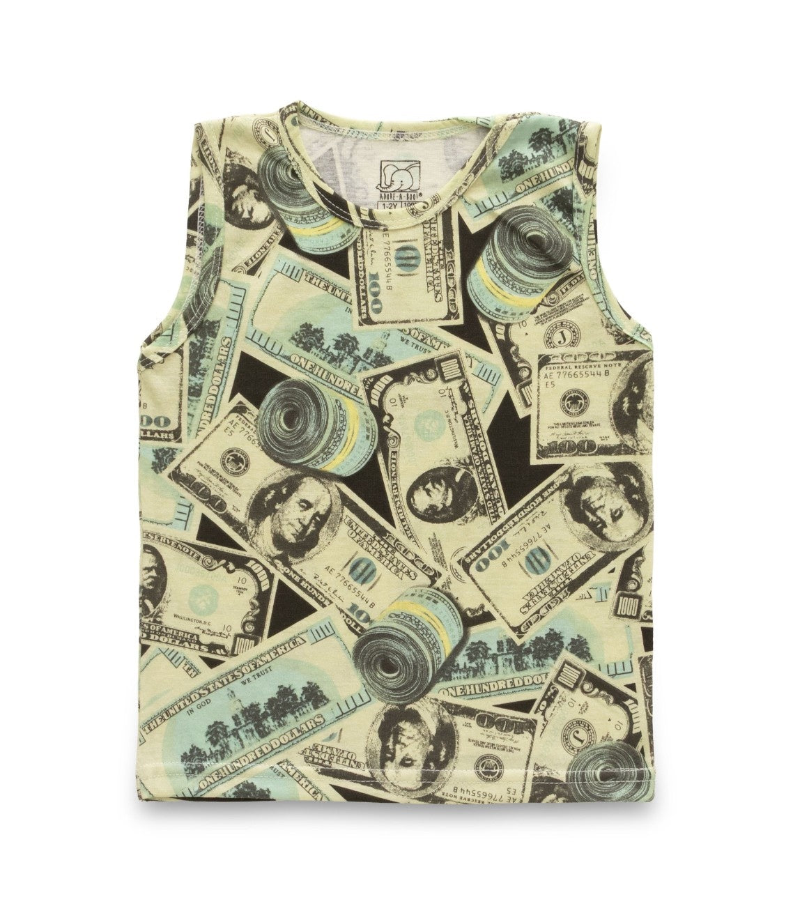 US Doller Printed Green Kids Clothing Set tshirt