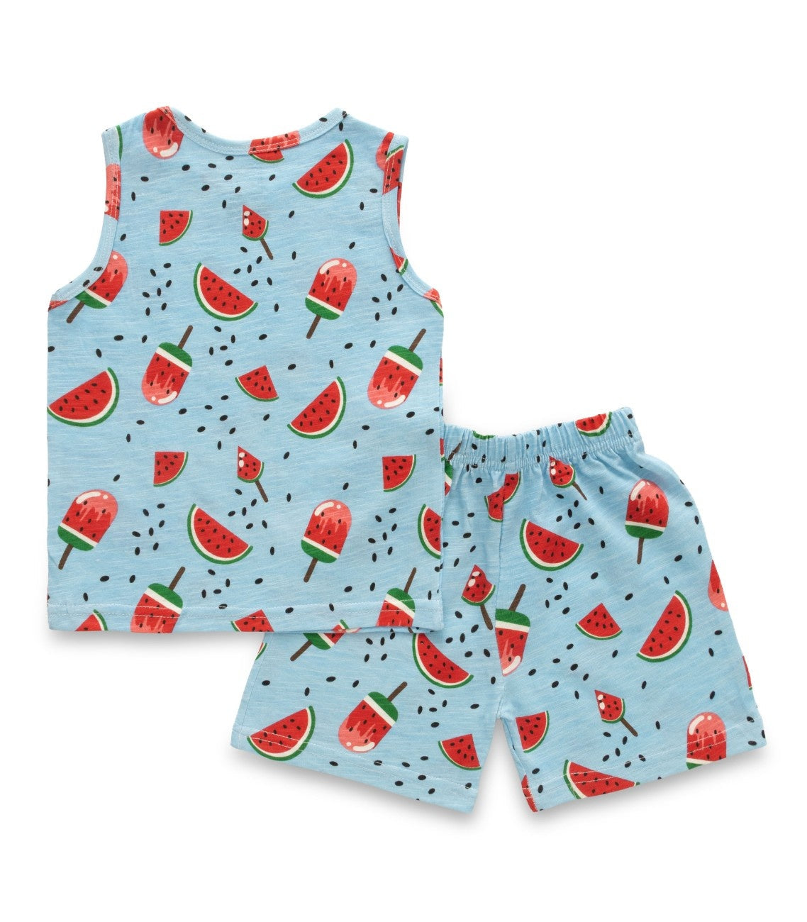 Popsicle Printed Blue Kids Clothing Set back