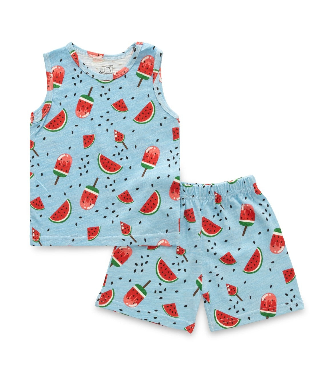 Popsicle Printed Blue Kids Clothing Set front