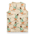 Woof Squard Printed Cream Kids Clothing Set tshirt