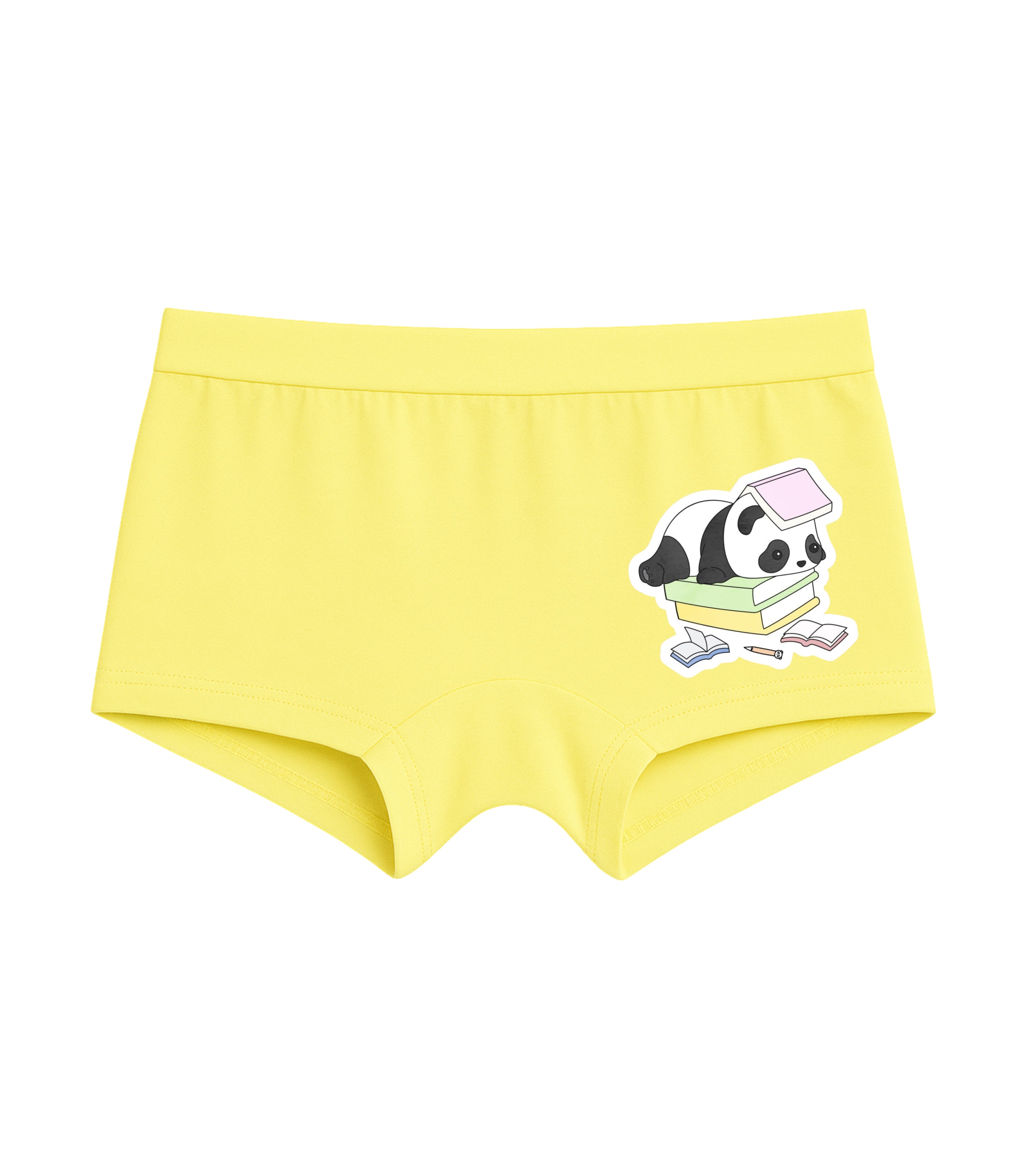 Panda Printed Yellow Panty for Girls